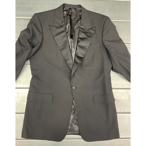 Hickey Freeman Boardroom Blazer Jacket Mens 41 Long Black 100% Wool Sport Coat - Picture 2 of 16